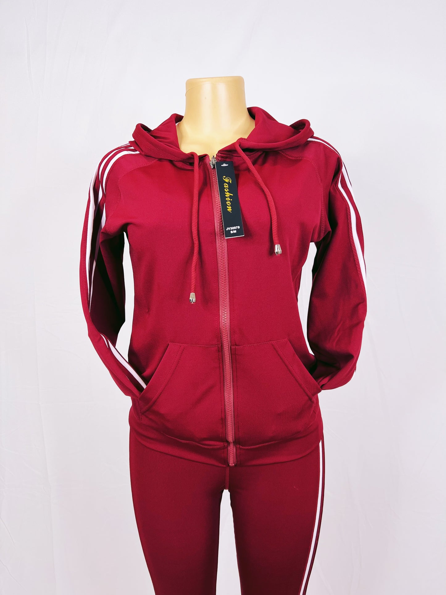 3 Piece Striped Activewear Set