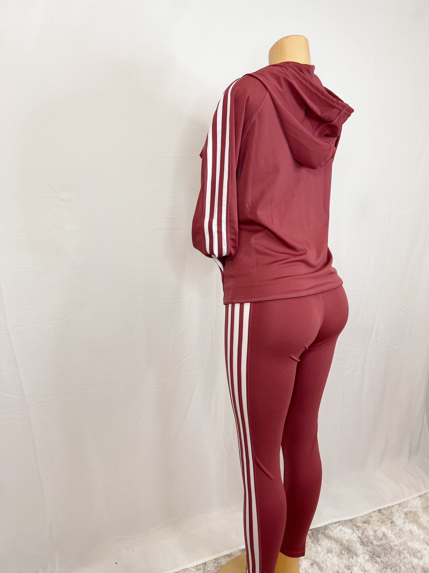 3 Piece Striped Activewear Set