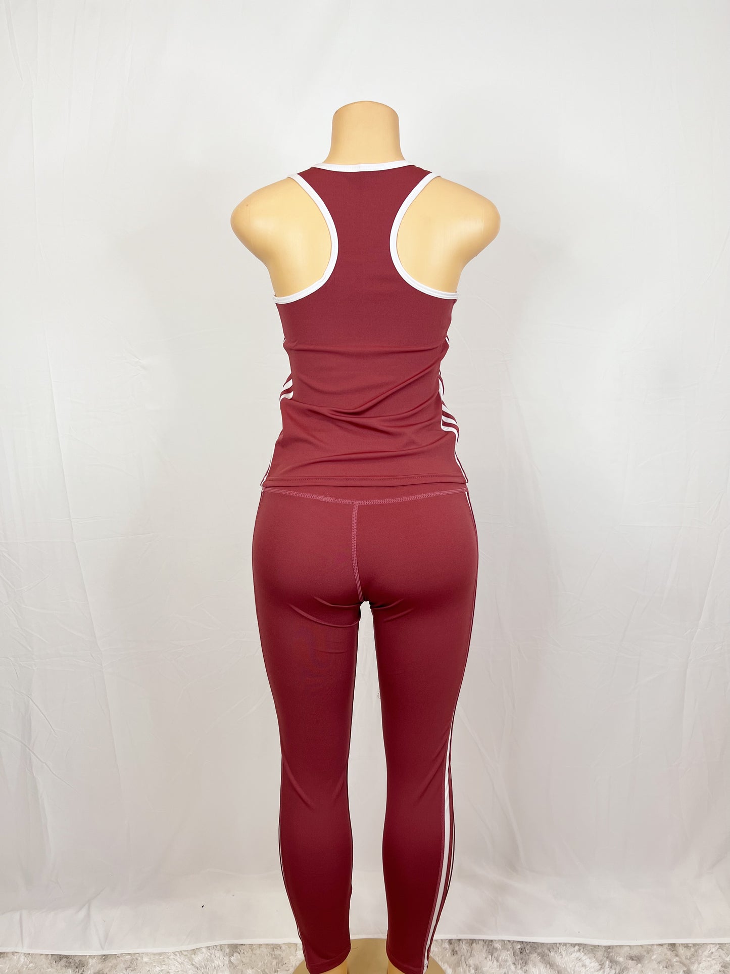 3 Piece Striped Activewear Set