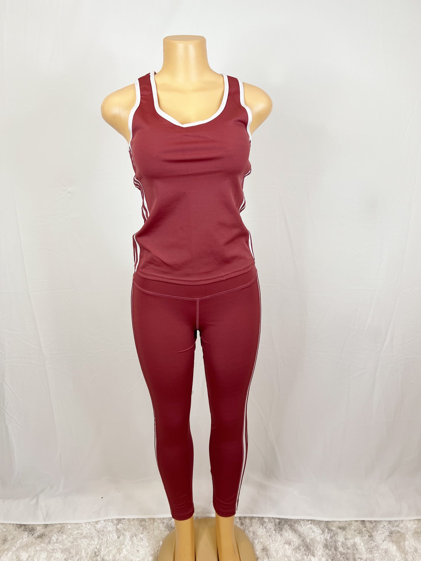 3 Piece Striped Activewear Set