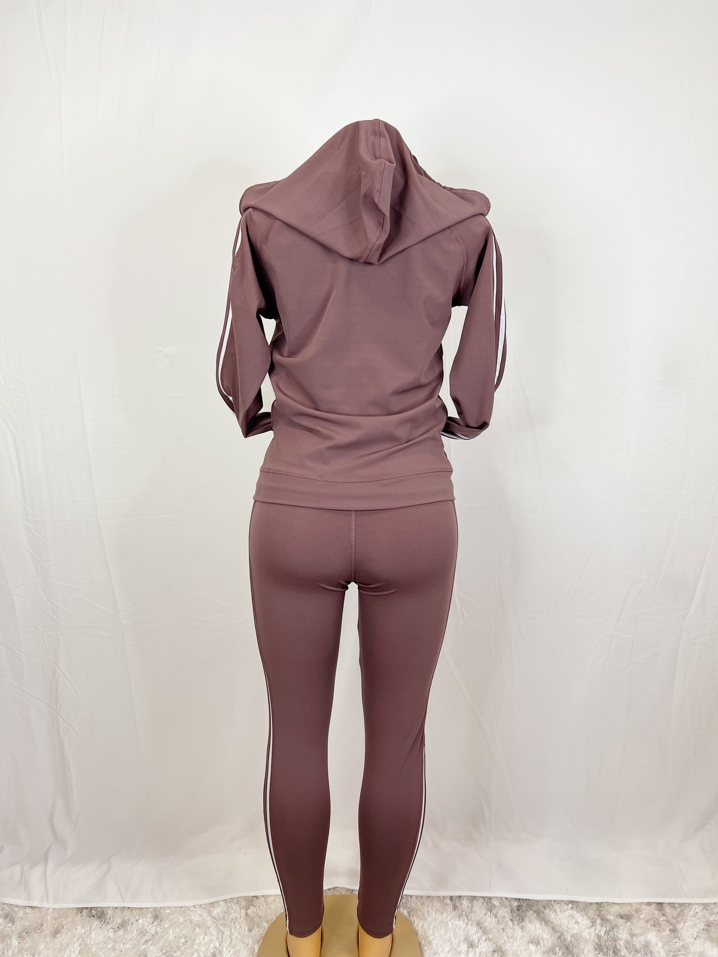 3 Piece Striped Activewear Set