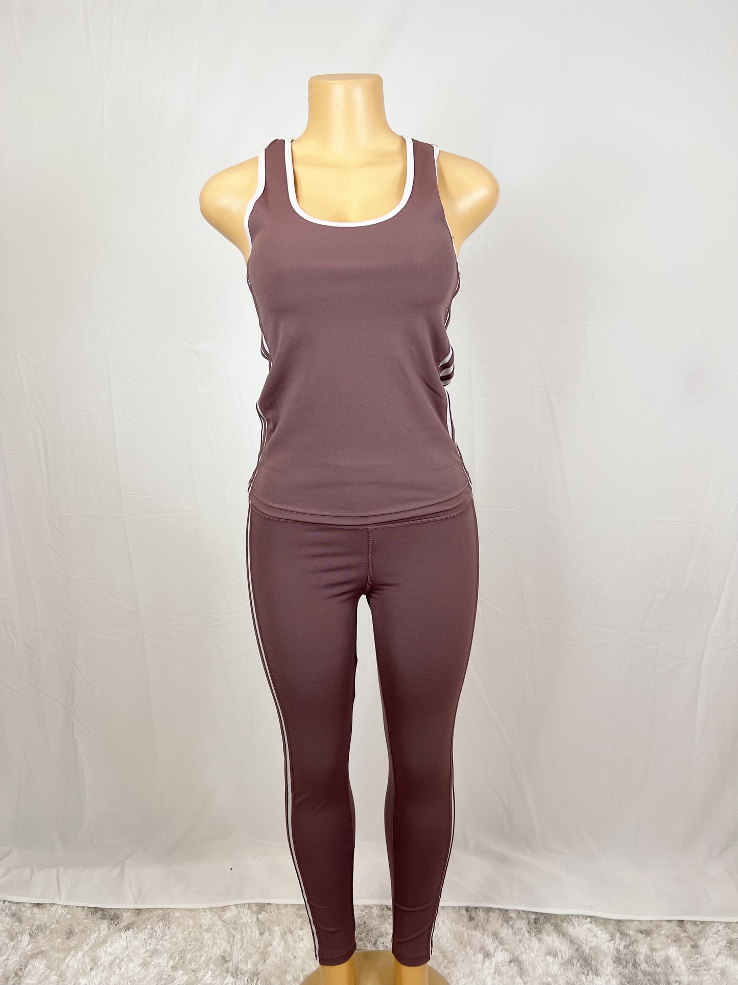 3 Piece Striped Activewear Set